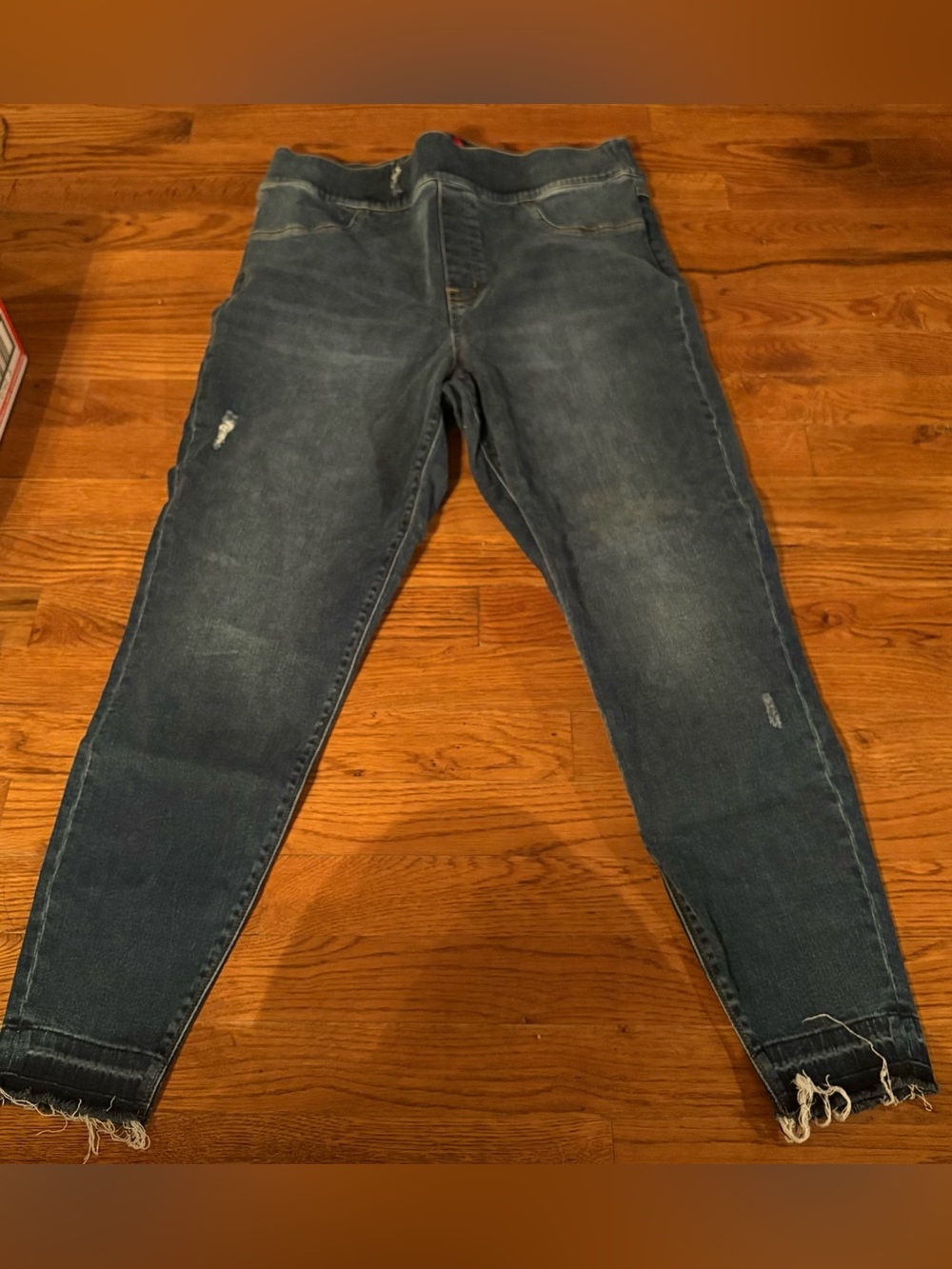 Spanx Distressed Skinny Jeans Medium Wash Women's 1x, EUC (mine)